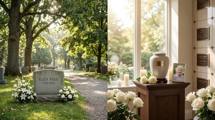 cremation or burial