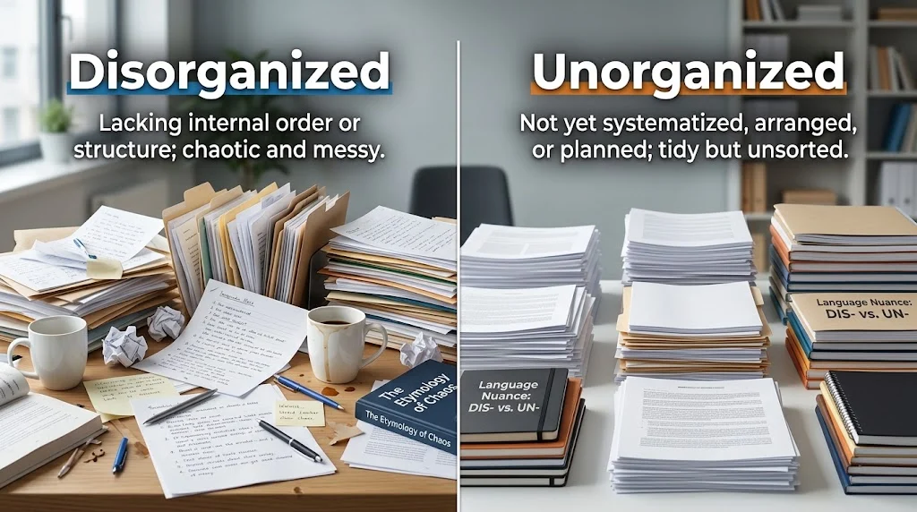 disorganized or unorganized